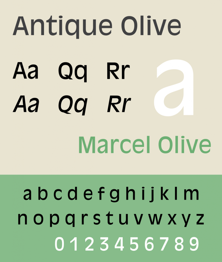 Antique Olive font