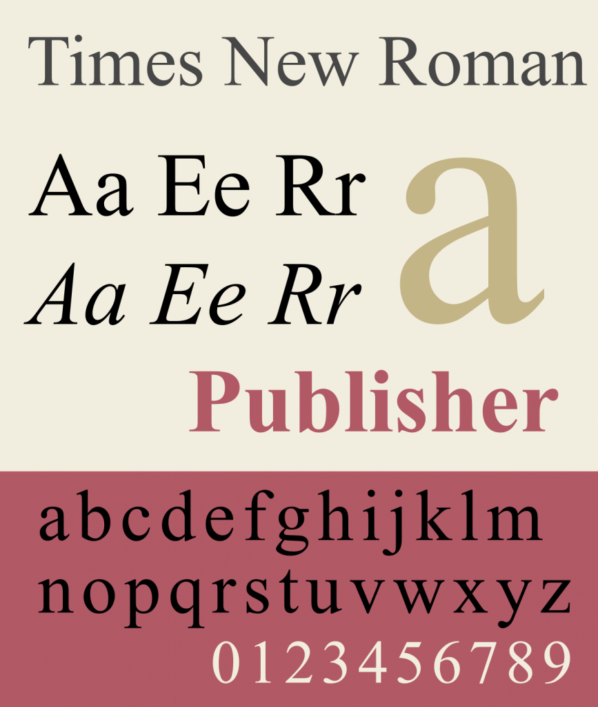 Times New Roman font