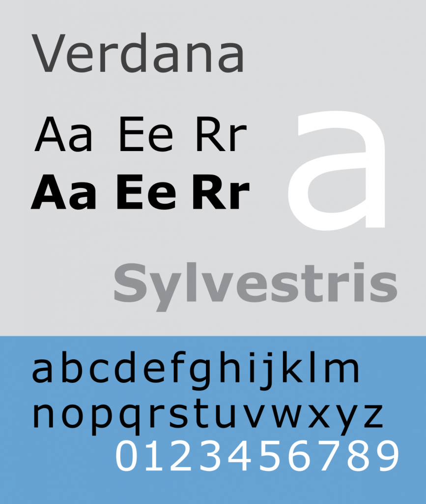 Verdana font