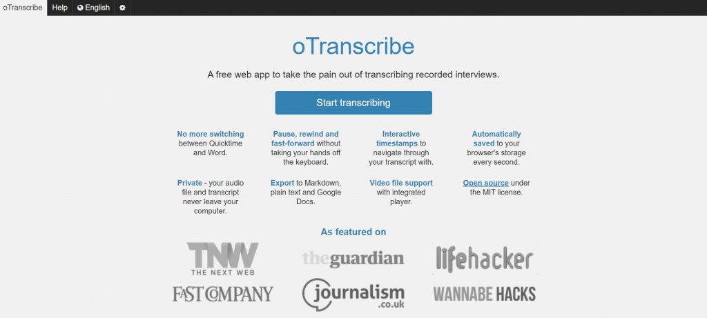 oTranscribe