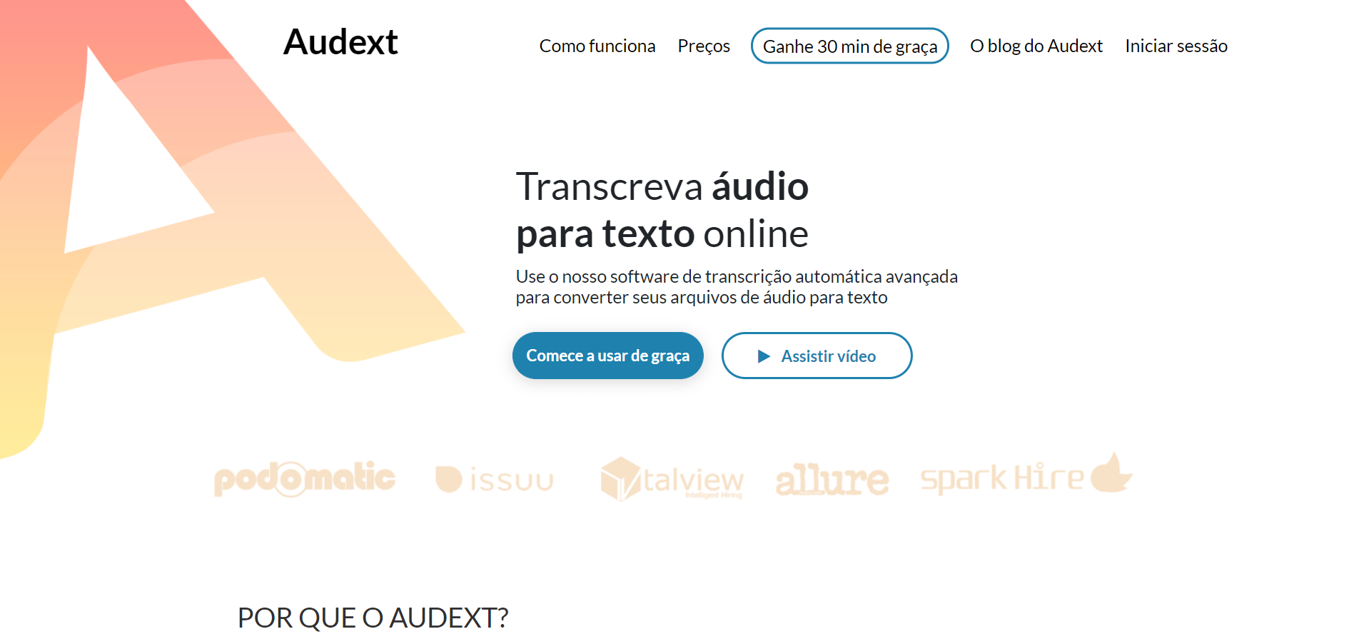 programa que transforma audio em texto